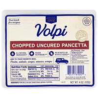 Volpi Chopped Uncured Pancetta, 4 Ounce