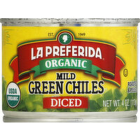 La Preferida Green Chiles, Diced, Mild, 4 Ounce