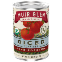 Muir Glen Organic Diced Fire Roasted Tomatoes, 14.5 Ounce