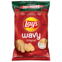Lay's Potato Chips Wavy Original 20% More, 9.375 Ounce