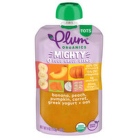 Plum Mighty 4 Ban Peach Pmpkn Car Greek Yogurt, 4 Ounce