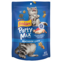 Friskies Made in USA Facilities Cat Treats, Party Mix Beachside Crunch, 6 Ounce