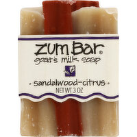 Zum Bar Soap, Goat's Milk, Sandalwood-Citrus, 3 Ounce
