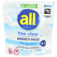 all Detergent, with Stainlifters, Free Clear, Pacs, 19 Each