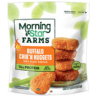 Morning Star Farms Meatless Chicken Wings, Plant Based Protein Vegan Meat, Buffalo, 10.5 Ounce
