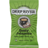 Deep River Snacks Potato Chips, Kettle Cooked, Zesty Jalapeno, 2 Ounce