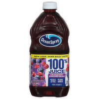 Ocean Spray 100% Juice No Sugar Added Cranberry Concord Grape, 64 Ounce