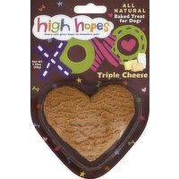 High Hopes Treat for Dogs, Baked, Triple Cheese, 1.75 Ounce