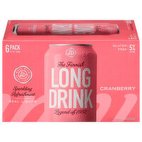Long Drink Gin Cocktail, Cranberry, 6 Each