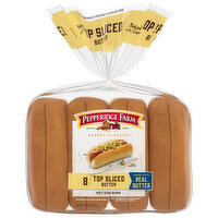 Pepperidge Farm Bakery Classics Top Sliced Butter Hot Dog Buns, 8 Each