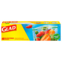 Glad Gallon Zipper Food Storage Bags, 40 Each