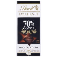 Lindt EXCELLENCE 70% Cocoa Dark Chocolate Bar, Dark Chocolate Candy, 3.5 Ounce