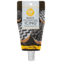 Wilton Black Buttercream Icing Pouch with Star and Round Tips, 8 Ounce