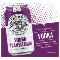 Southern Tier Vodka Transfusion, Grape, Ginger Ale & Lime, 4 Each