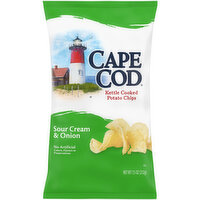 Cape Cod Sour Cream and Onion Kettle Cooked Potato Chips, 7.5 Ounce