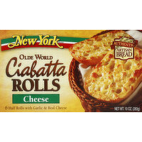 New York Brand Olde World Ciabatta Rolls with Real Cheese, 10 Ounce