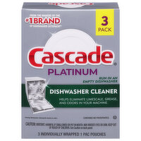 Cascade Platinum Dishwasher Cleaner, 3 Each