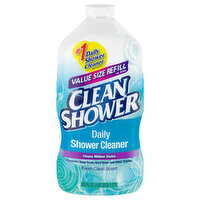 Clean Shower Shower Cleaner, Daily, Fresh Clean Scent, Value Size Refill, 60 Ounce