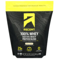 Ascent Vanilla Whey Protein, 32 Ounce