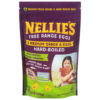 Nellies Eggs, Hard-Boiled, Free Range, Medium, 6 Each