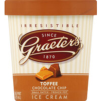 Graeter's Handcrafted French Pot Ice Cream Toffee Chocolate Chip, 16 Ounce