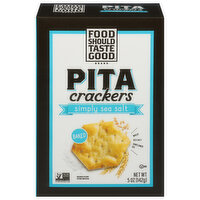 Food Should Taste Good Pita Crackers Simply Sea Salt, 5 Ounce