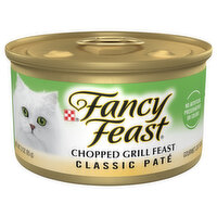 Purely Fancy Feast Pate Wet Cat Food, Classic Pate Chopped Grill Feast, 3 Ounce