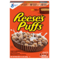 Reese's Puffs Breakfast Cereal, Chocolate Peanut Butter, with Whole Grain, 11.5 Ounce
