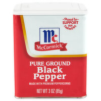McCormick Ground Black Pepper, 3 Ounce