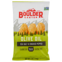 Boulder Canyon Potato Chips, Kettle Cooked, Olive Oil, 6 Ounce