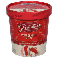 Graeter's Ice Cream Co. Peppermint Stick, Craft Ice Cream, Seasonal, 1 Pint