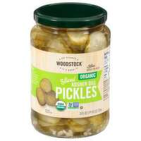 Woodstock Organic Kosher Sliced Dill Pickles, 24 Ounce