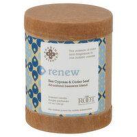 Root Candles, Renew Sea Cypress & Cedar Leaf Scent Soy, 1 Each