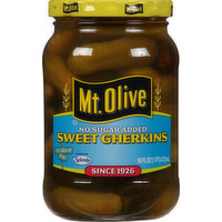 Mt. Olive No Sugar Added Sweet Gherkins Pickles, 16 Ounce