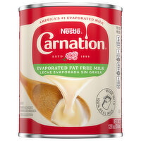 Carnation Nestle Fat Free Evaporated Milk Vitamins A and D Added, 12 Ounce
