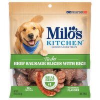 Milo's Kitchen Dog Treat, Beef Sausage Slices with Rice, 10 Ounce