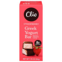 Clio Strawberry Greek Yogurt Bar in Chocolatey Coating, 1.76 Ounce