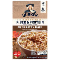 Quaker Oatmeal, Instant, Maple & Brown Sugar, Weight Control, 8 Each