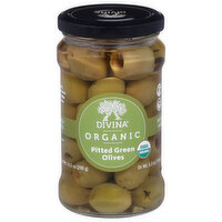 Divina Olives, Organic, Green, Pitted, 10.2 Ounce