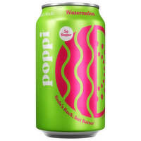 Poppi Prebiotic Soda, Watermelon, 12 Ounce