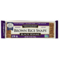 Edward & Sons Brown Rice Snaps, Black Sesame, 3.5 Ounce