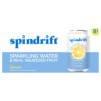 Spindrift Sparkling Water Lemon, 8 Each