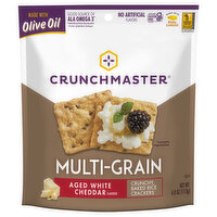 Crunchmaster Crackers, Multi-Grain, Aged White Cheddar, 4 Ounce