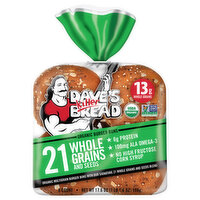 Dave's Killer Bread 21 Whole Grains and Seeds Organic Burger Buns, 8 Each