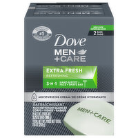 Dove 3 In 1 Cleanser For Body, Face, And Shaving Extra Fresh, 2 Each