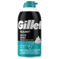 Gillette Foamy Sensitive Shave Cream, 11 Ounce