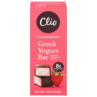 Clio Strawberry Greek Yogurt Bar in Chocolatey Coating, 1.76 Ounce