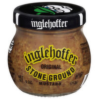 Inglehoffer Mustard, Stone Ground, Original, Full Strength, 4 Ounce