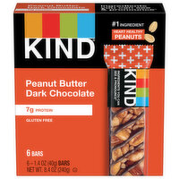 KIND Bars, Peanut Butter Dark Chocolate, 6 Each