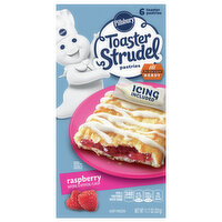 Pillsbury Toaster Strudel, Raspberry, Frozen Pastries, 6 Count, 6 Each